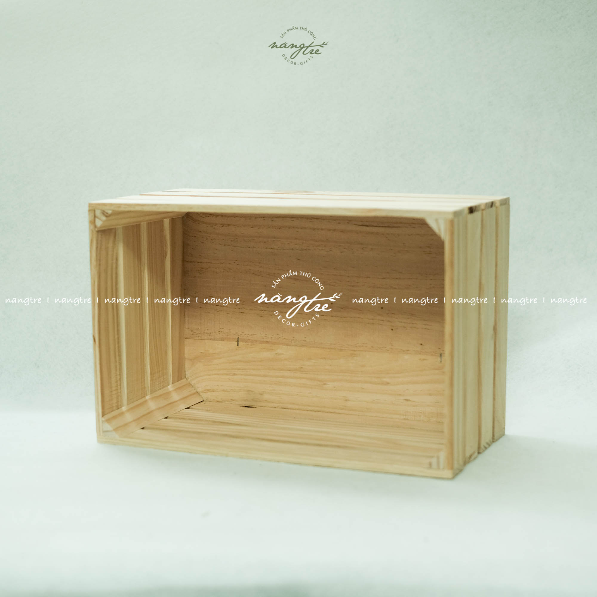 Thùng gỗ pallet chữ nhật, kệ gỗ pallet