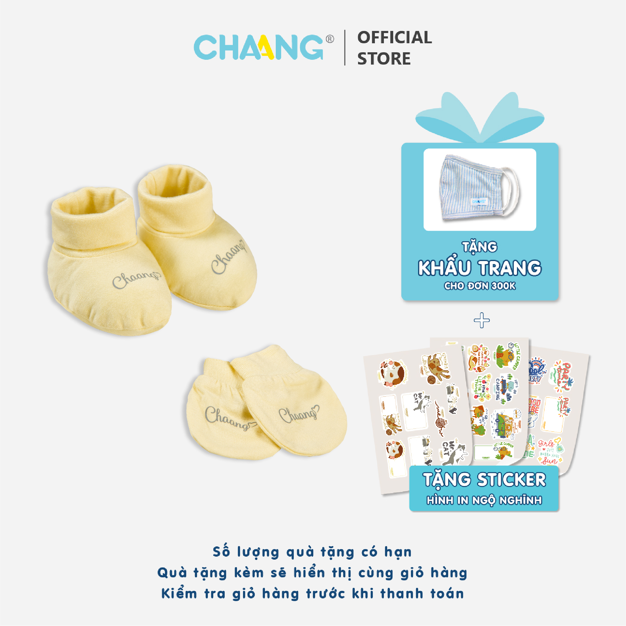[CHAANG] Set bao tay bao chân cho bé sơ sinh Spring CHAANG
