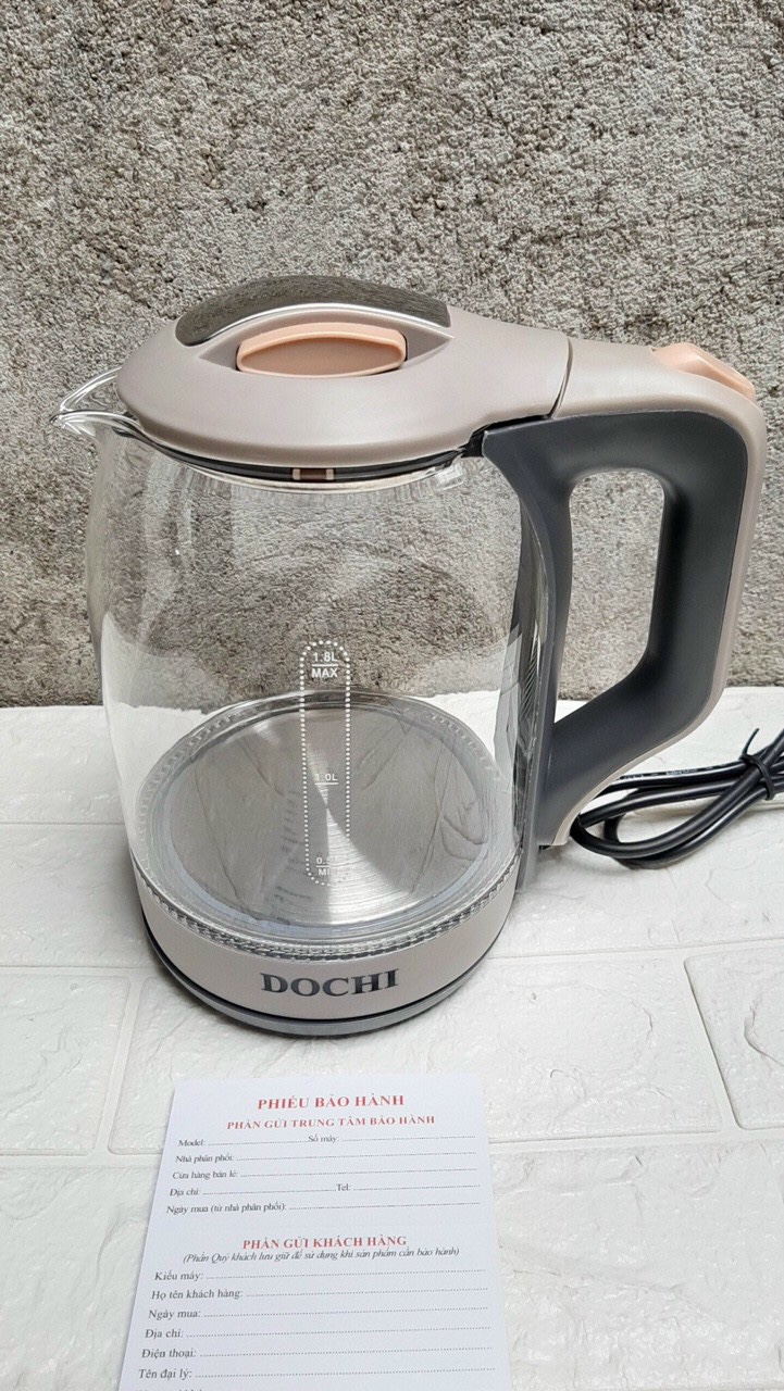 Ấm siêu tốc thủy tinh Dochi DC-633