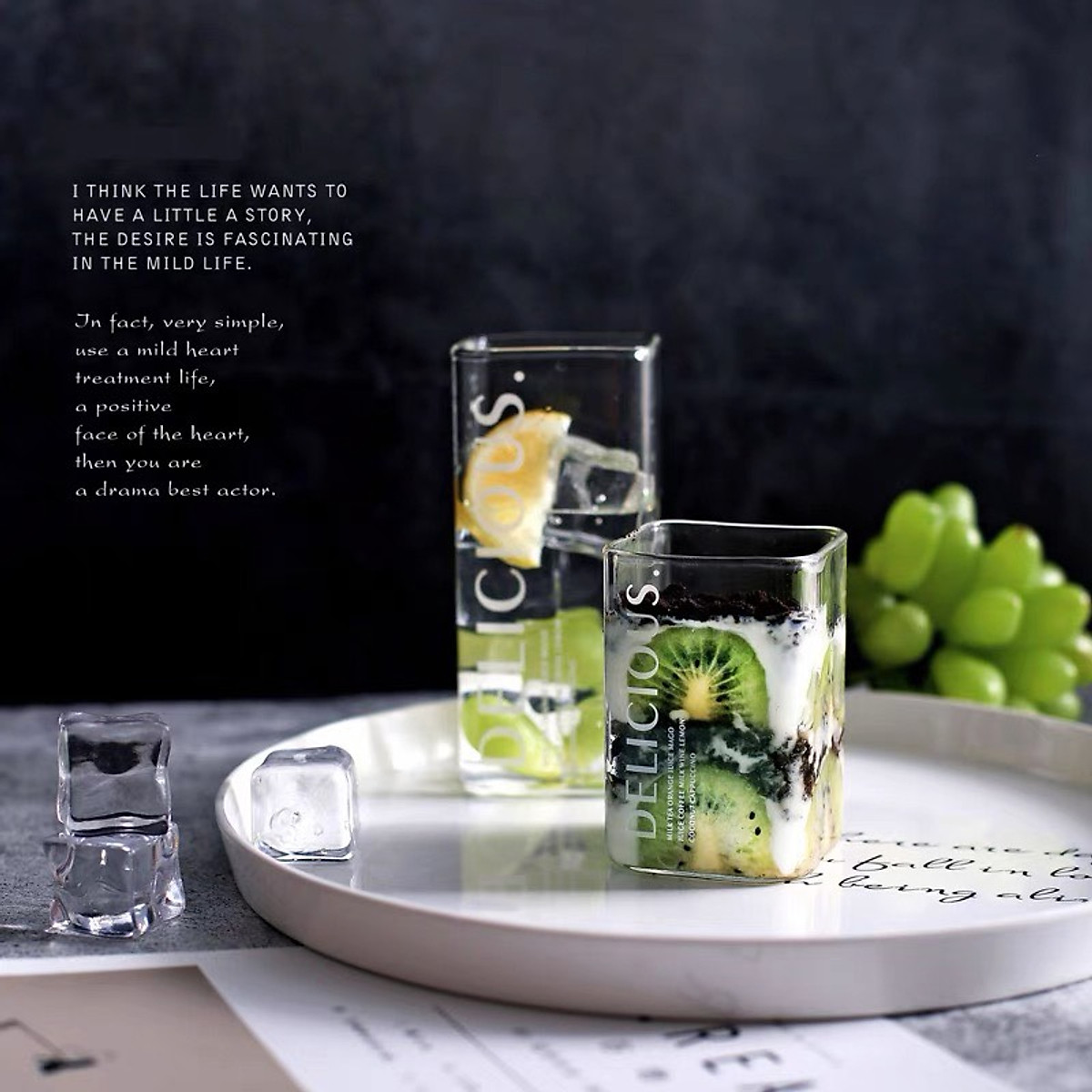 Ly, Cốc thủy tinh chữ cao cấp