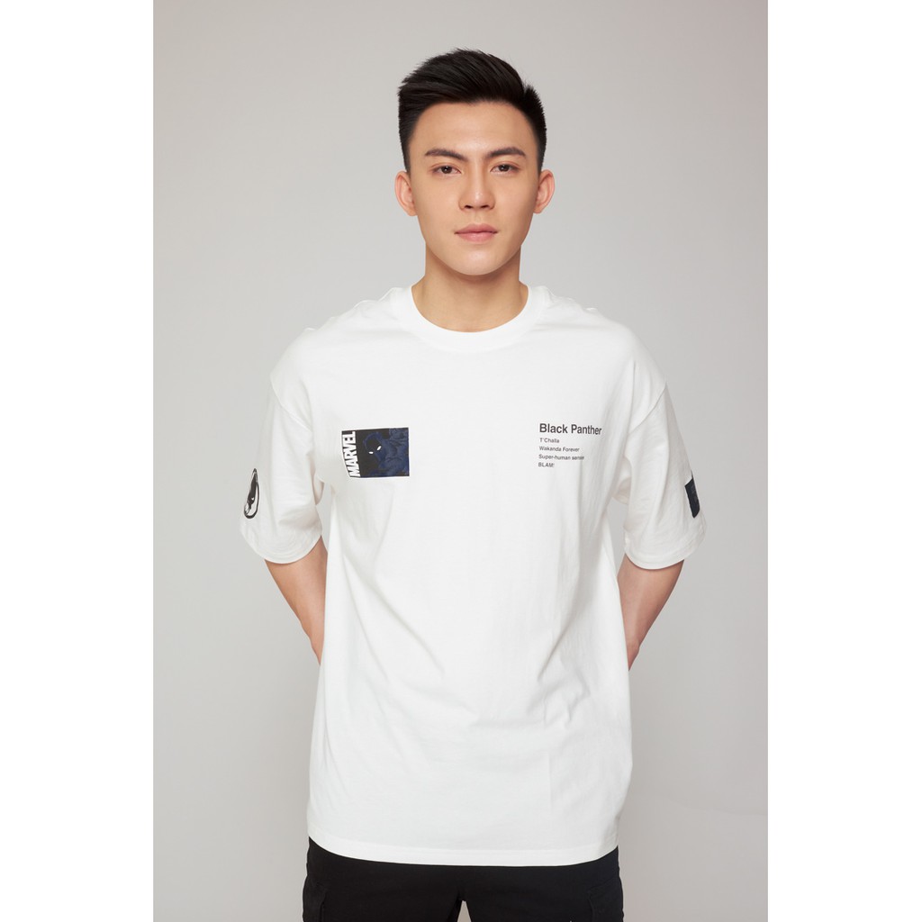 Áo thun nam boo dáng oversize 100%cotton in hình black panther