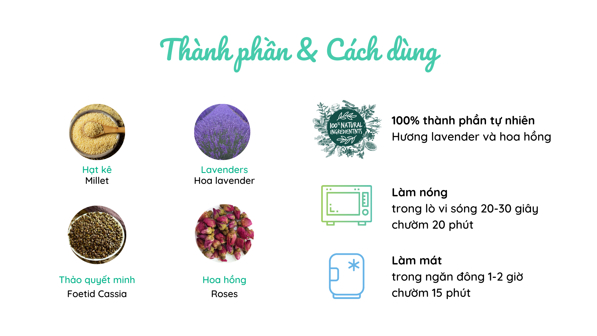 [FOLLOW_Giam10k] Combo thư thái 1LIFE (Túi thảo mộc chườm đầu gối và Túi thảo mộc chườm mắt) - Hot and Cold Herbal Pack