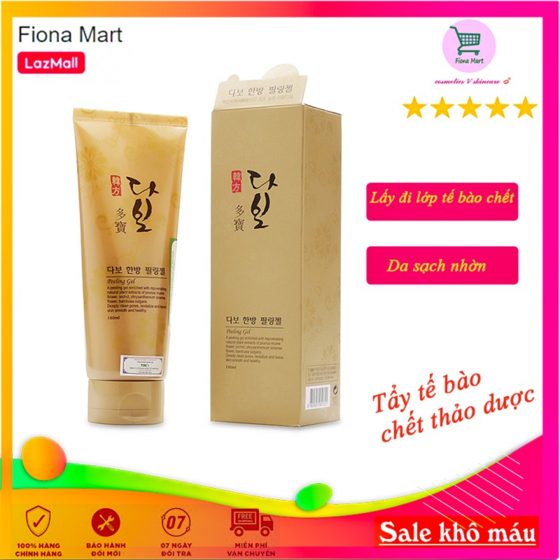 Gel Tẩy Tế Bào Chết Cho Da Mặt Cao Cấp Hàn Quốc Dabo (180ml) Loại Bỏ Tế Bào Da Chết, Làm Sạch Sâu Lỗ Chân Lông Và Giúp Ngăn Ngừa Mụn.