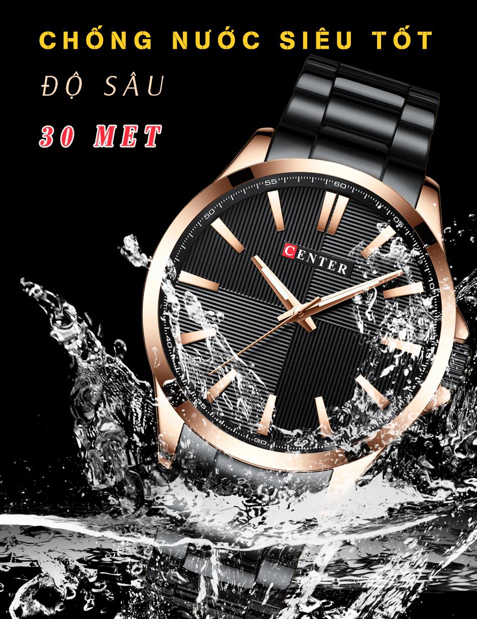Đồng hồ nam center time - khóa bướm & dây đúc đặc - đồng hồ nam chống nước, đồng hồ nam đẹp, đẹp,sang trọng,đẳng cấp, bền, giá sốc, đồng hồ nam thể thao, đồng hồ nam kim dạ quang, đồng hồ nam giá rẻ, đồng hồ đeo tay