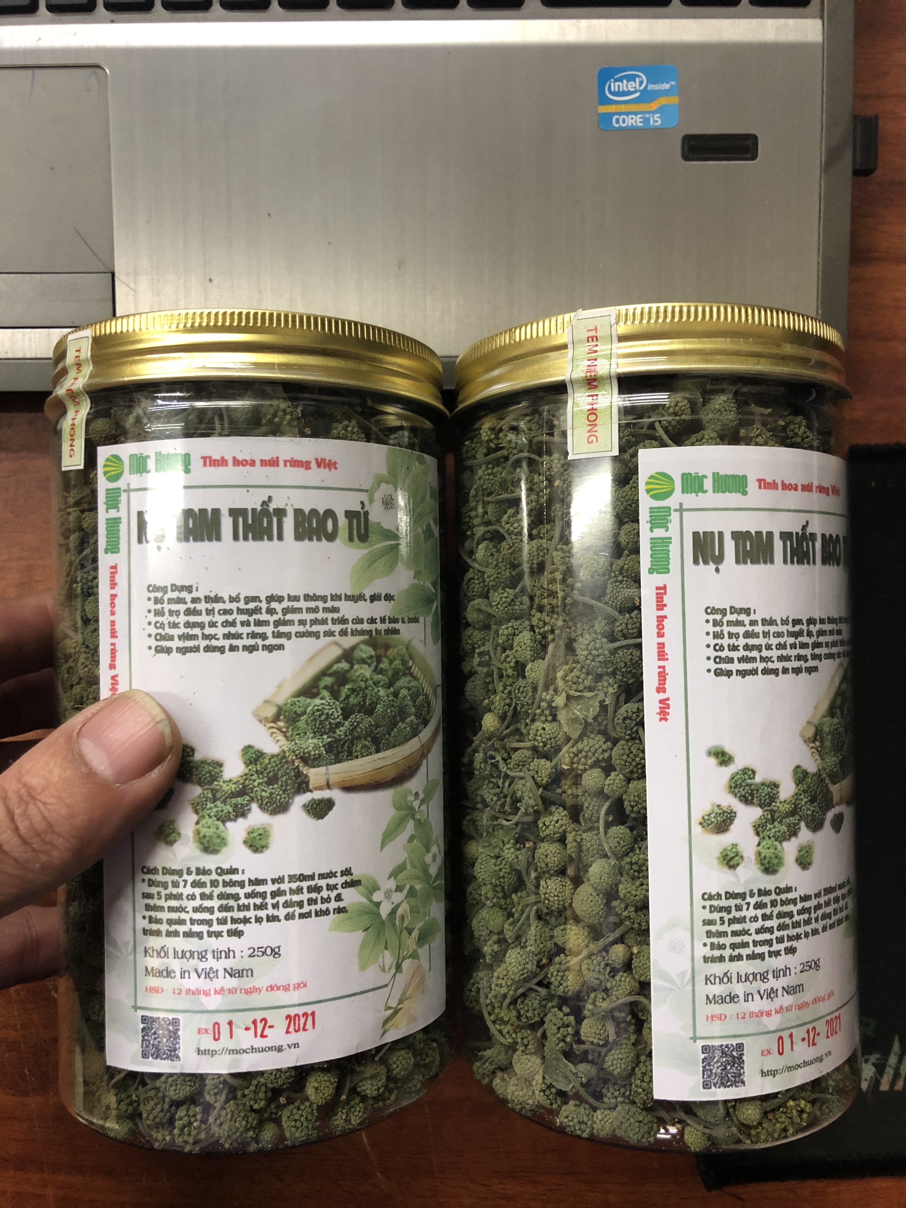 Hộp 250gr trà nụ tam thất bao tử khô