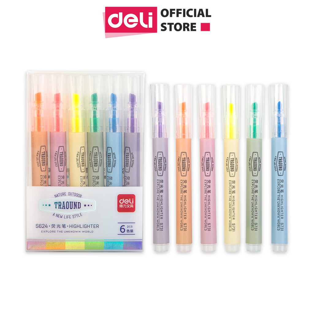 [HCM]6 cây Bút dấu dòng Deli S624