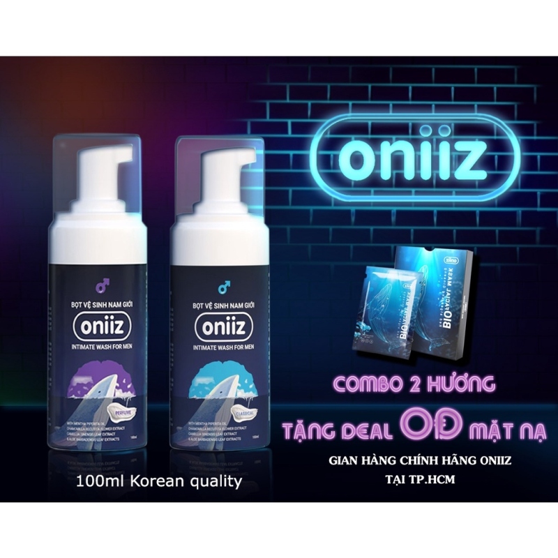 ∈❡  [ Mua Combo tặng Deal 0 đồng ] Combo 2 Bọt vệ sinh nam giới Oniiz Dung dịch vệ sinh nam tạo bọt 100ml