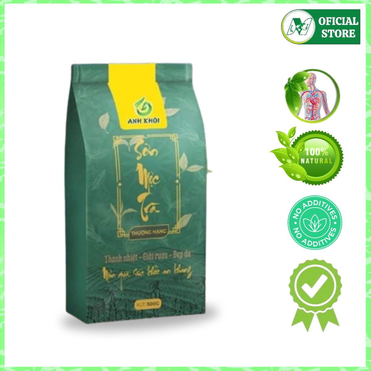 Trà thảo mộc, sơn mộc trà, thanh nhiệt, giải độc, cải thiện giấc ngủ 200gr