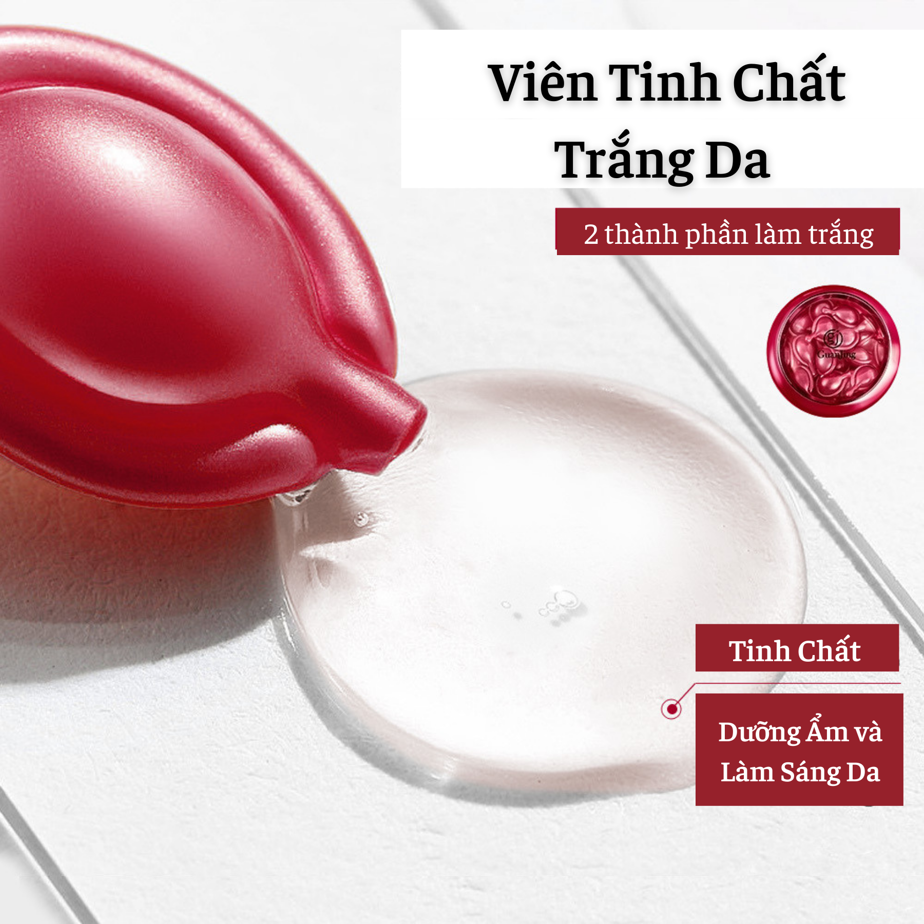 Hộp 32 Viên Tinh Chất Dưỡng Trắng Da Vitamin C Giúp Thu Nhỏ Lỗ Chân Lông Dưỡng Ẩm & Làm Sáng Da Làm Giảm Nếp Nhăn Chống lão Hoá