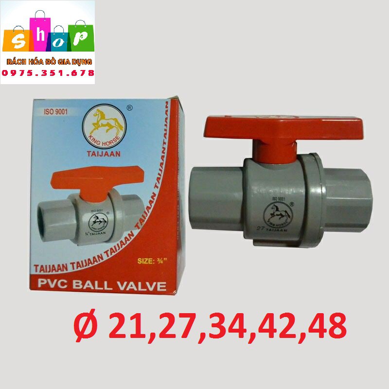 Van nhựa khoá ống nước pvc ø 21-27-34-42-48