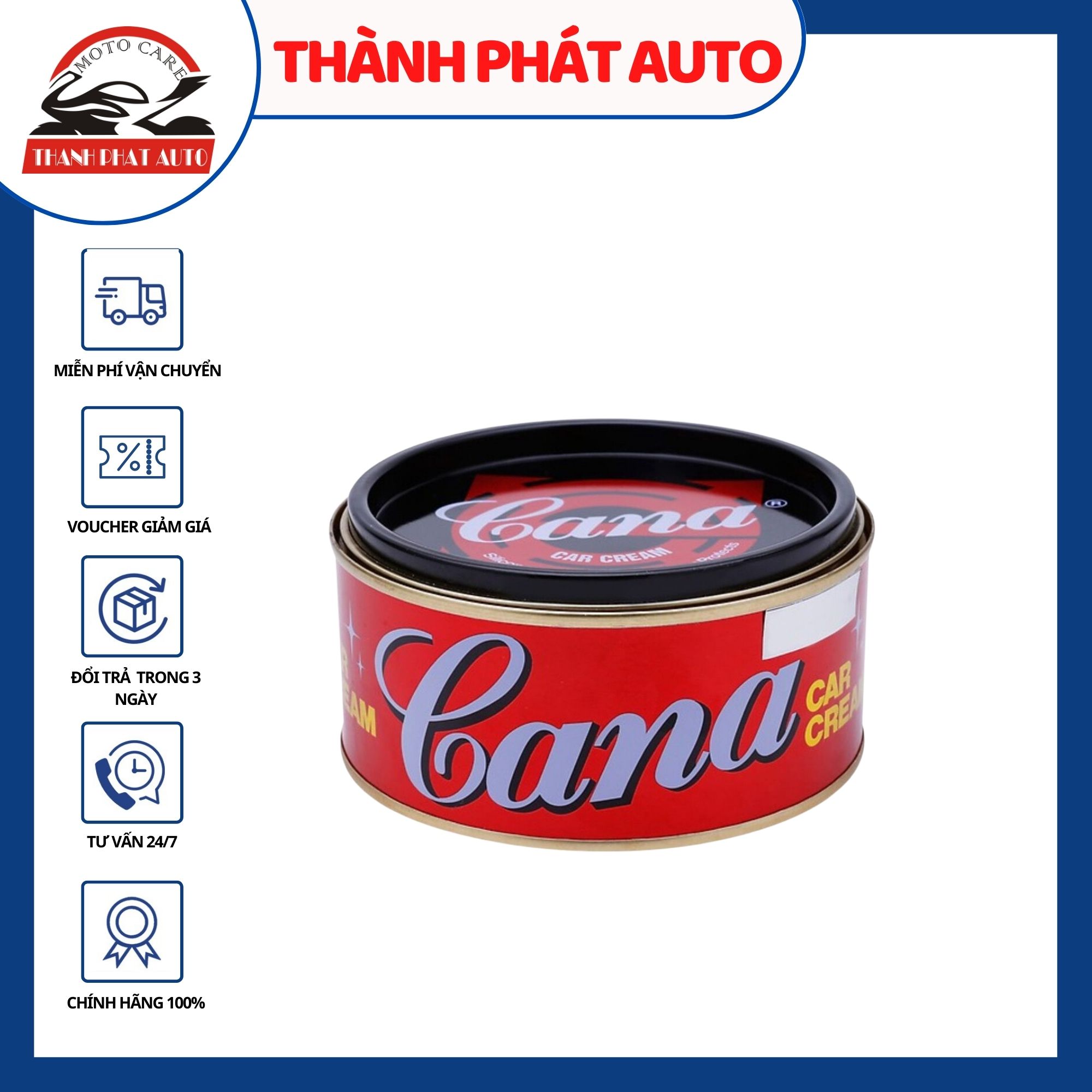 Cana Đánh Bóng Xe Car Cream 100gram Làm Sạch Tất Cả Các Bề Mặt Một Cách Nhanh Chóng Hiệu Quả An Toàn Sử Dụng