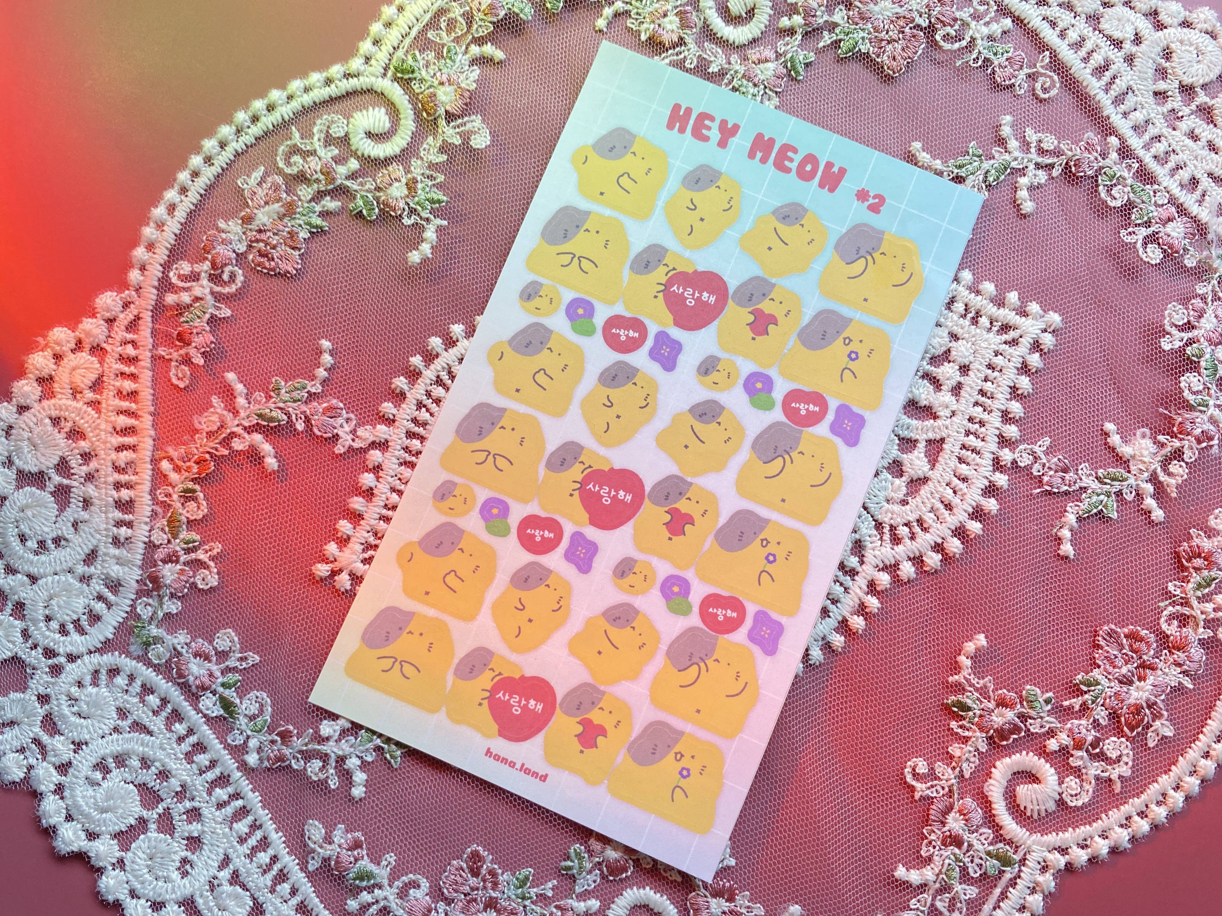 [Meow#1] Sticker decal mèo béo Hey Meow _ hanaland
