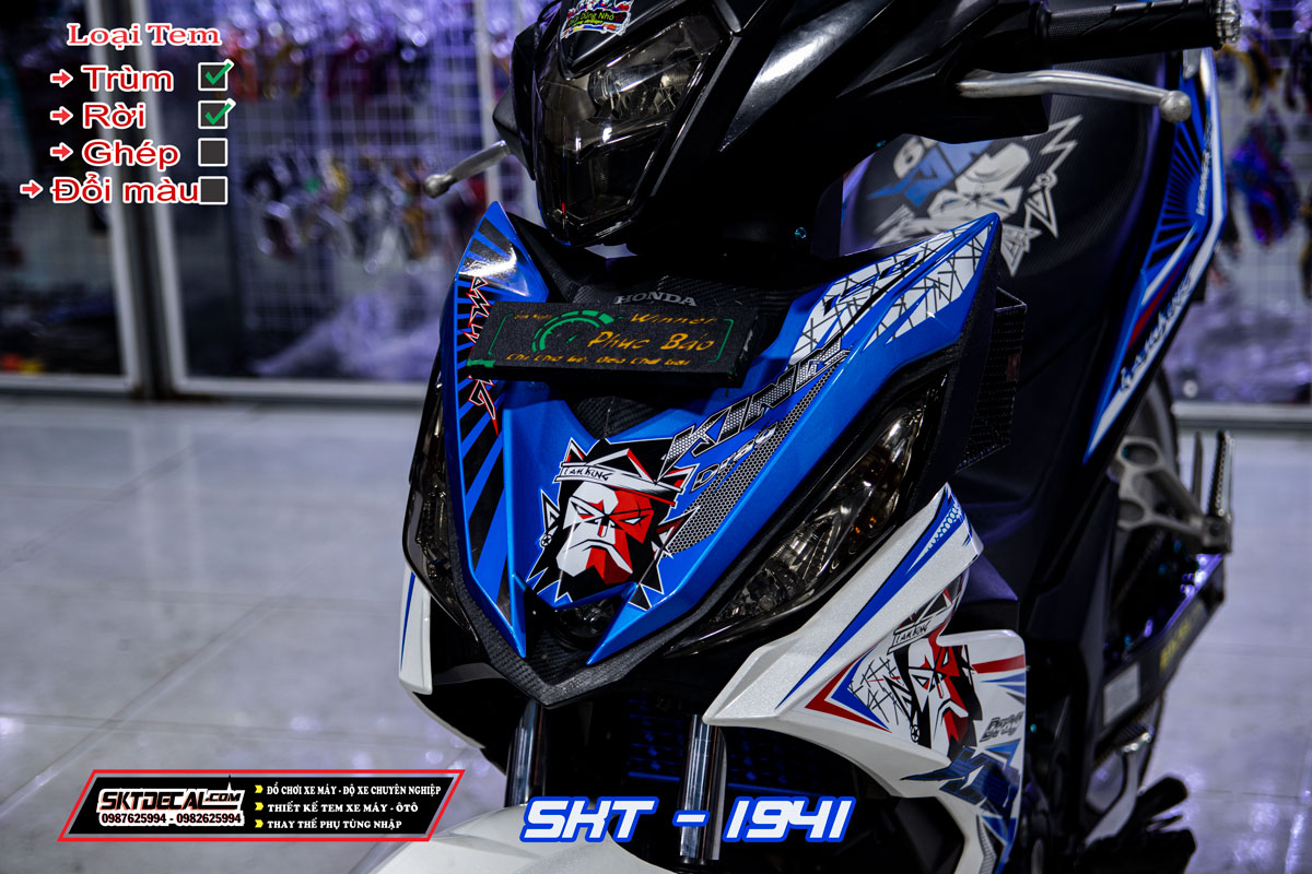 tem rời winner 150 xanh trắng king drag