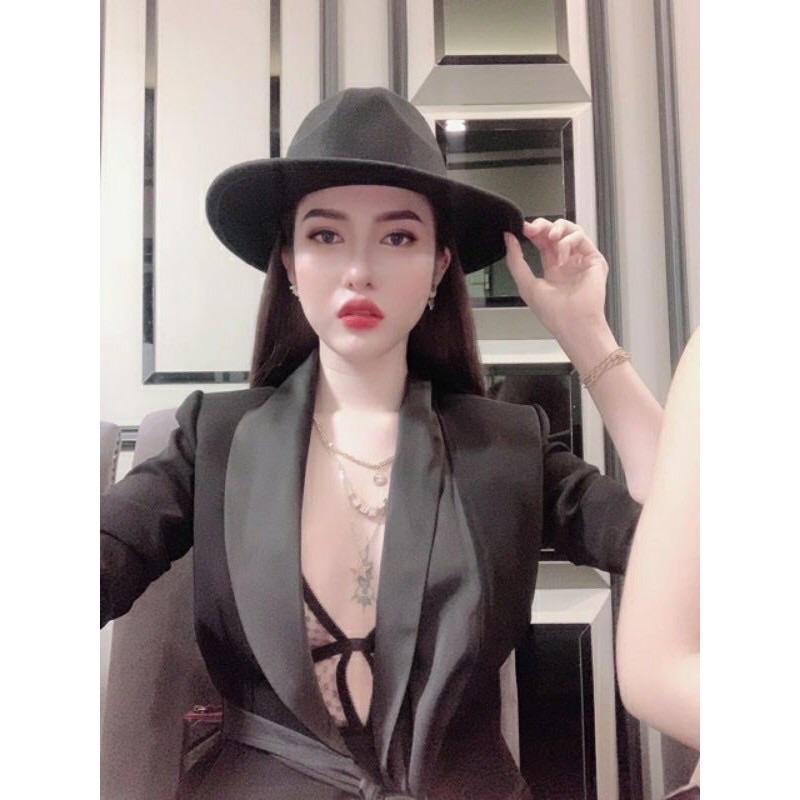 Mũ phớt dạ panama phong cách vintage