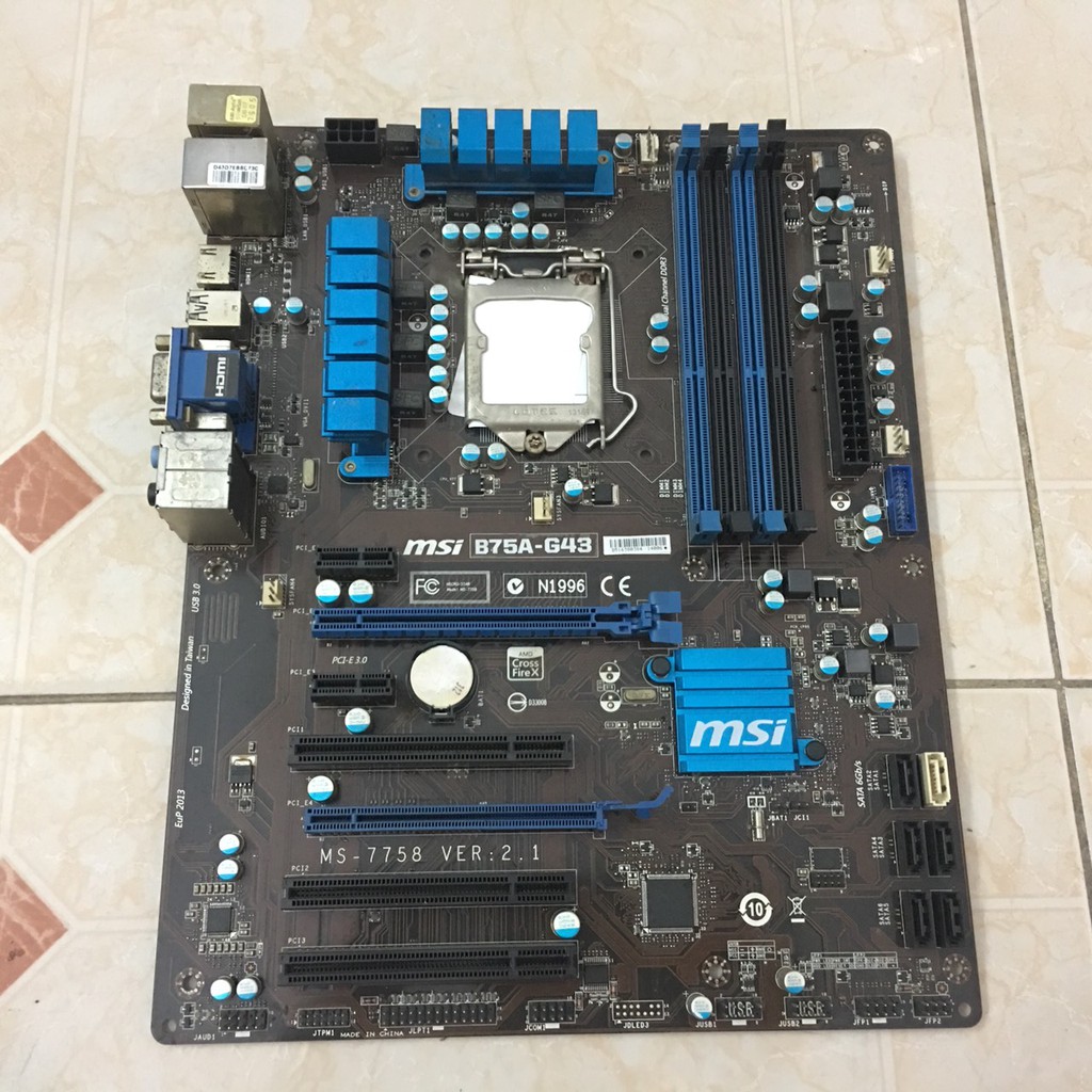 Main Msi B75A G43 Full Size Màu Xanh Socket 1155