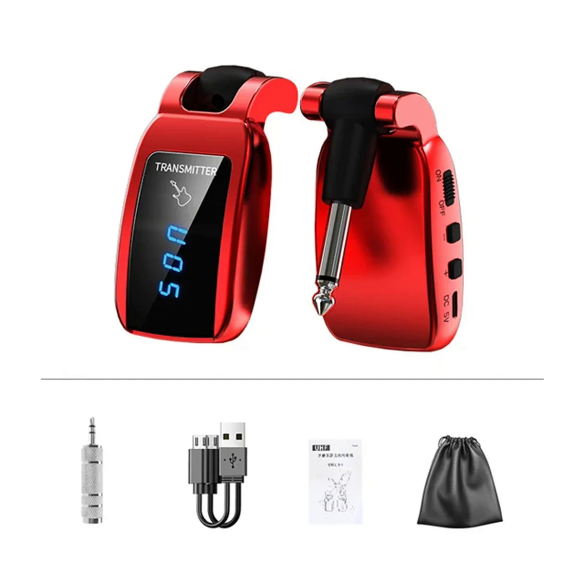 Guitar hệ thống không dây có thể sạc lại không dây guitar Transmitter Receiver Set Guitar điện bass Pick up của Guitar accessaries
