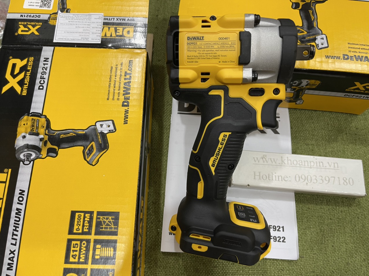 Máy siết bu lông pin Dewalt DCF921N (Thân máy)