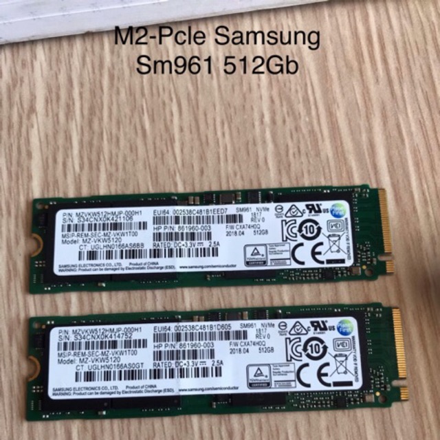 Ssd m2-pcle 512gb Sm961 Samsung(970 pro)