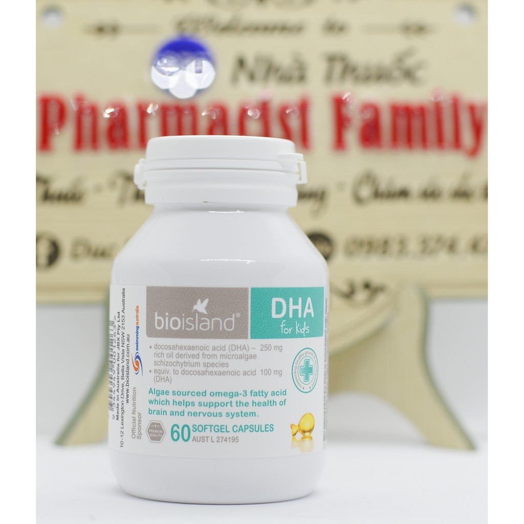 Bioisland Dha For Kid [Úc] - Dha Cho Bé - 60 Viên