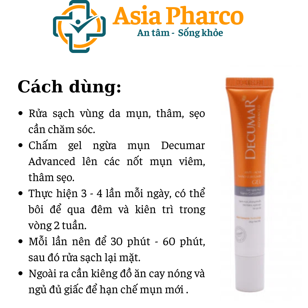 [HCM]Decumar advanced hết mụn viên hết thâm sẹo
