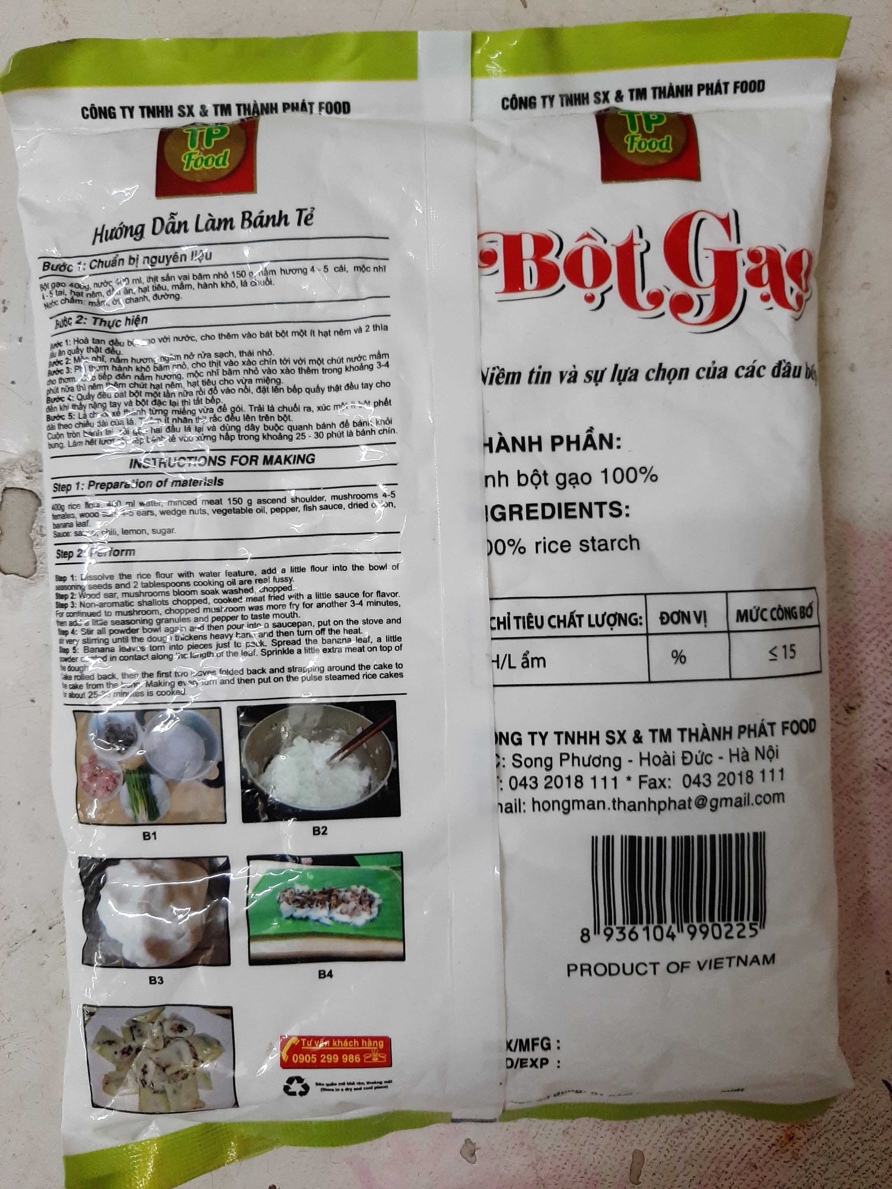 Bột gạo Thành Phát đóng gói 400g