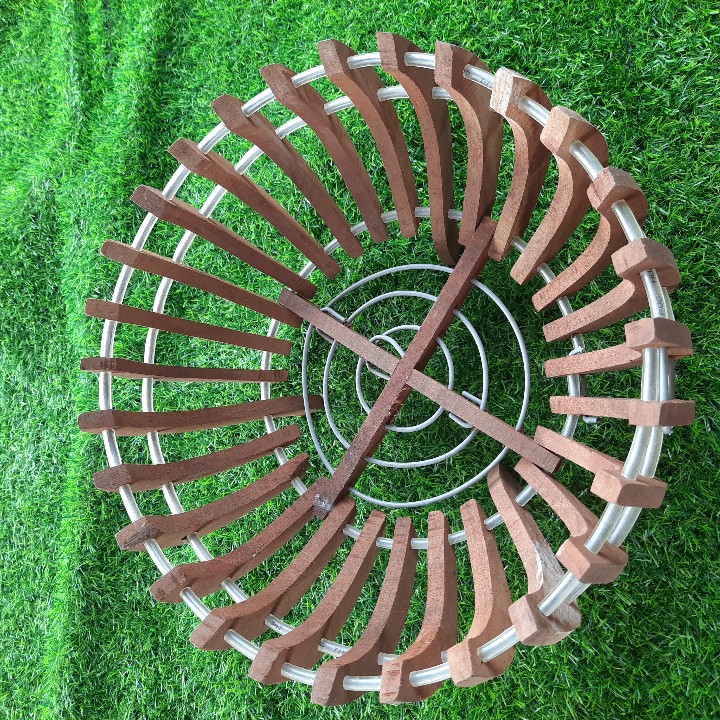 chậu gỗ trồng lan hình bí 40cm