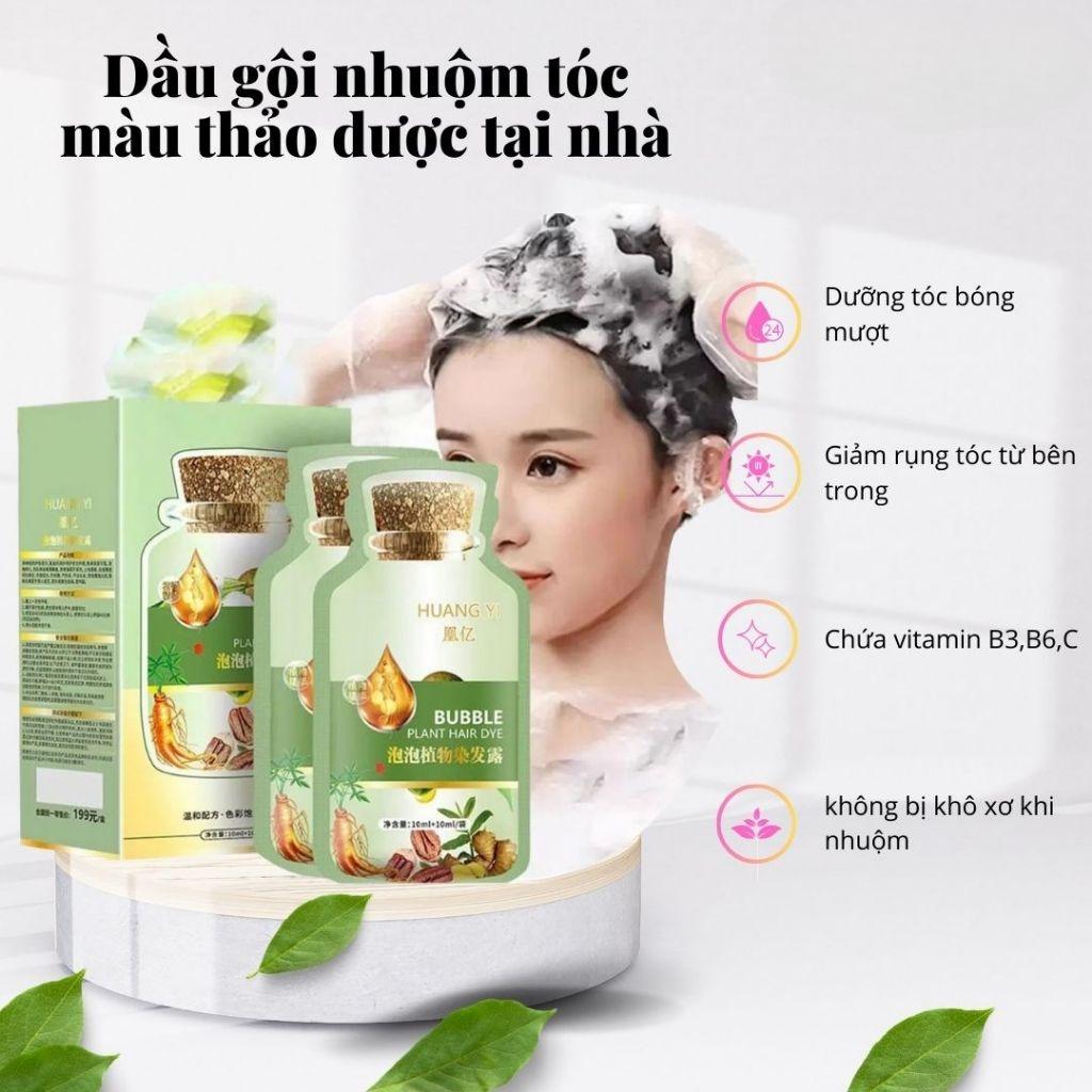 Natural herbal silver coated Shampoo Shampoo black without chemicals-10 pack convenient pack, safe scalp
