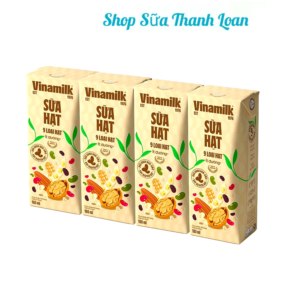 (HSD T11-2026) Thùng 24 Hộp Sữa 9 Loại Hạt Vinamilk Super Nut/ Sữa Hạt Cao Đạm 180ml.