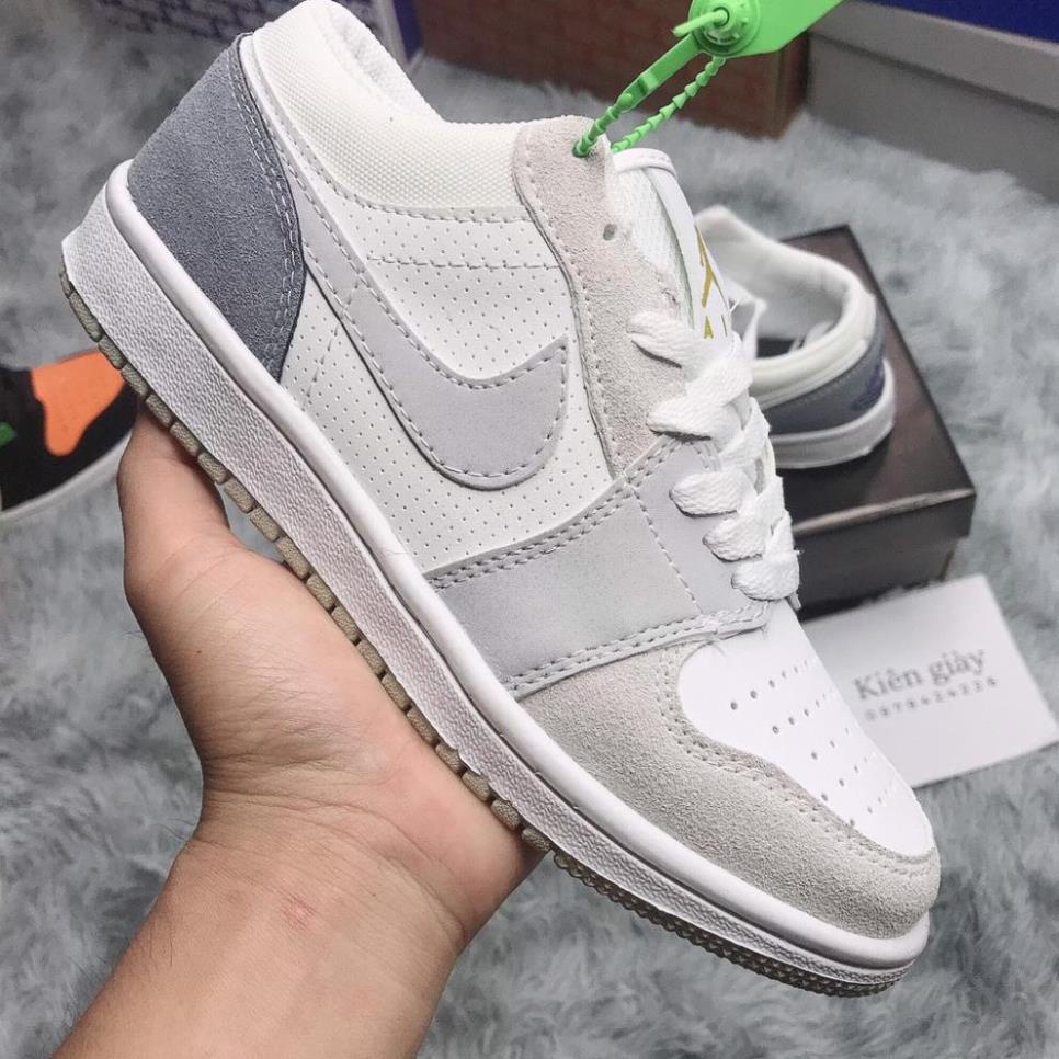 Giày thể thao, giày jordan 1 xám xanh FULL BOX + BILL giày jordan 1 ghi xám paris hàng cực chất