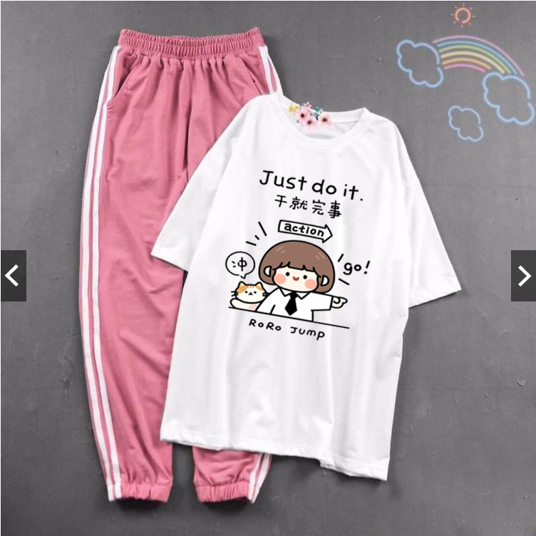 SÉT áo cô bé just do it KÈM QUẦN