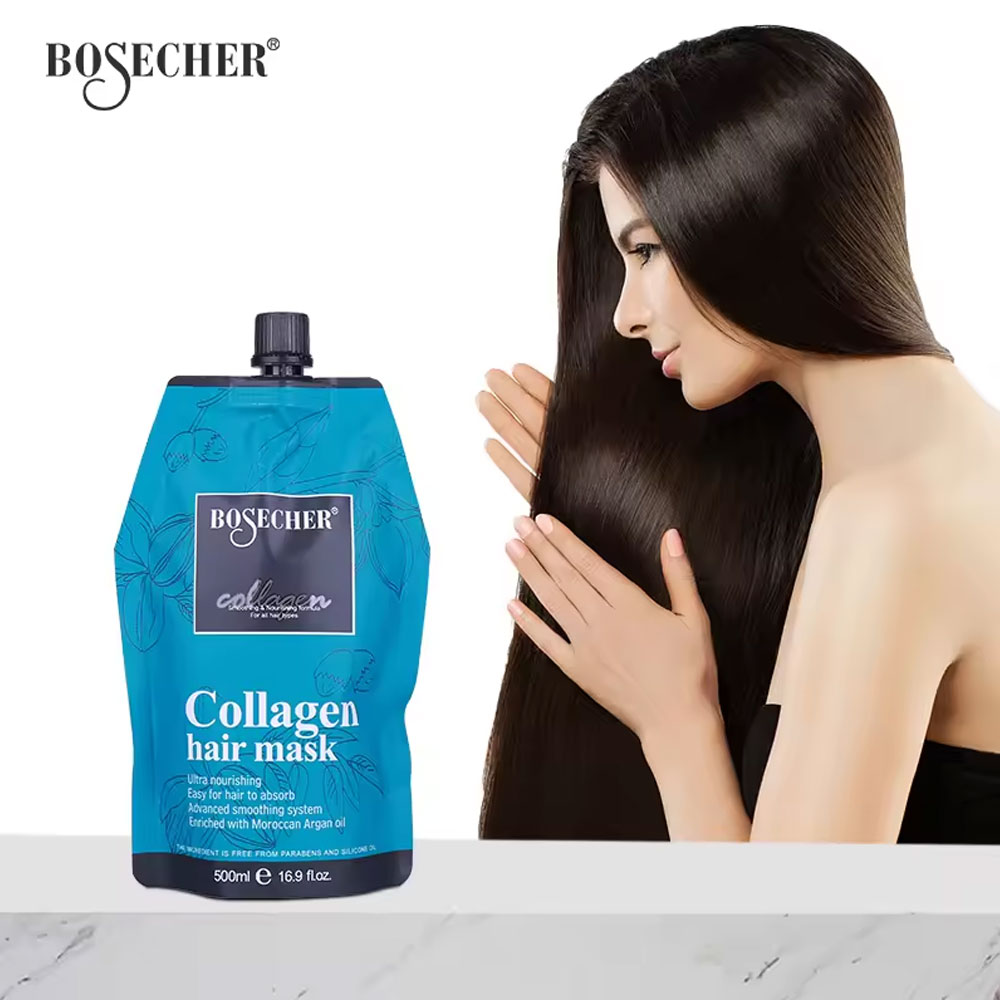 Hấp phục hồi tóc Bosecher Collagen Milano – 500 ml (Túi)