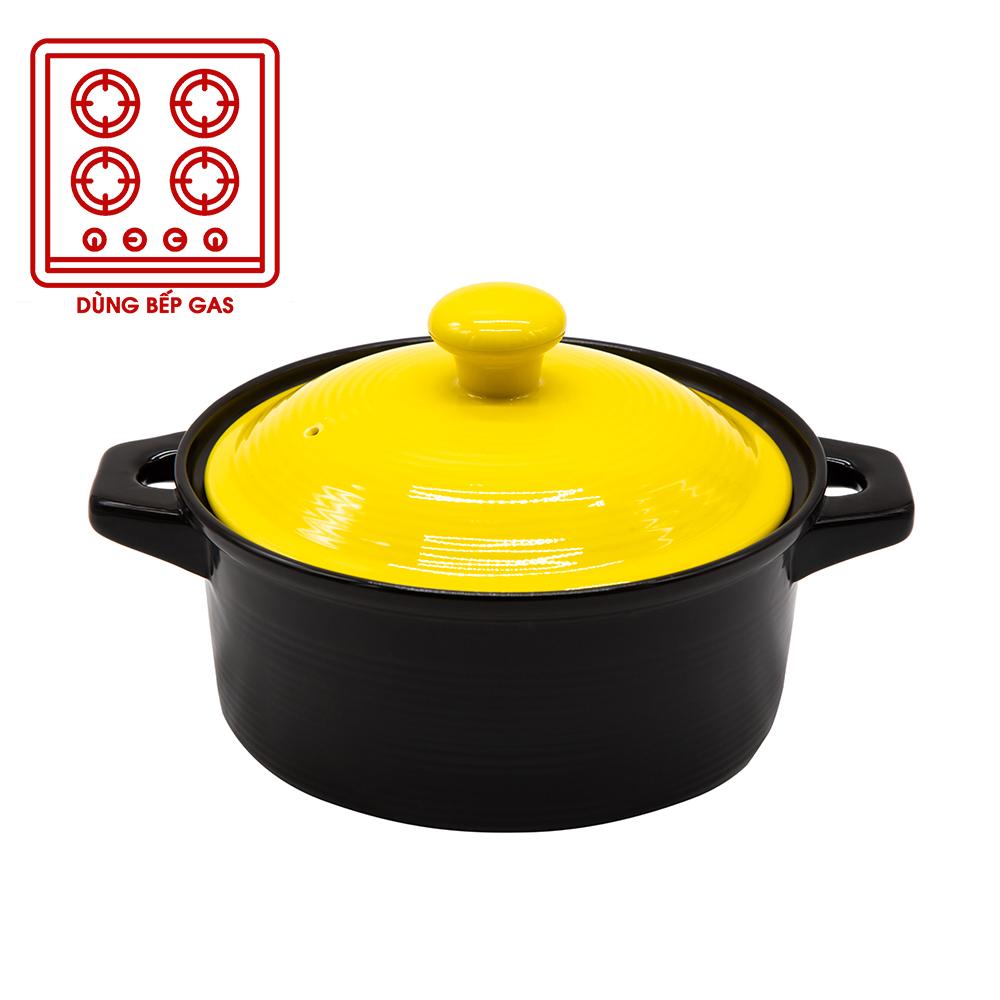 Nồi sứ ROYALCOOKS 3L – Nắp vàng (RC-MO2411)