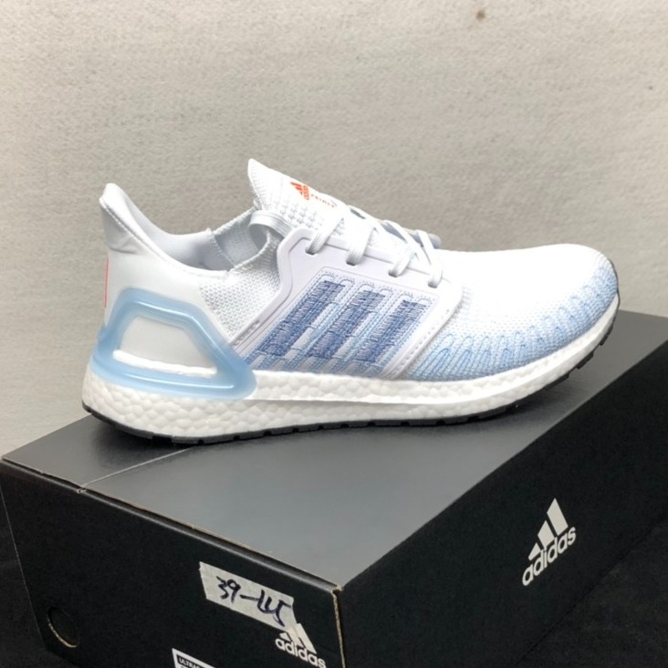 [HOT] Adidas Ultra Boost 20 White Light Blue 🏆 Chuẩn 1:1 Trung - Full Size 🏆