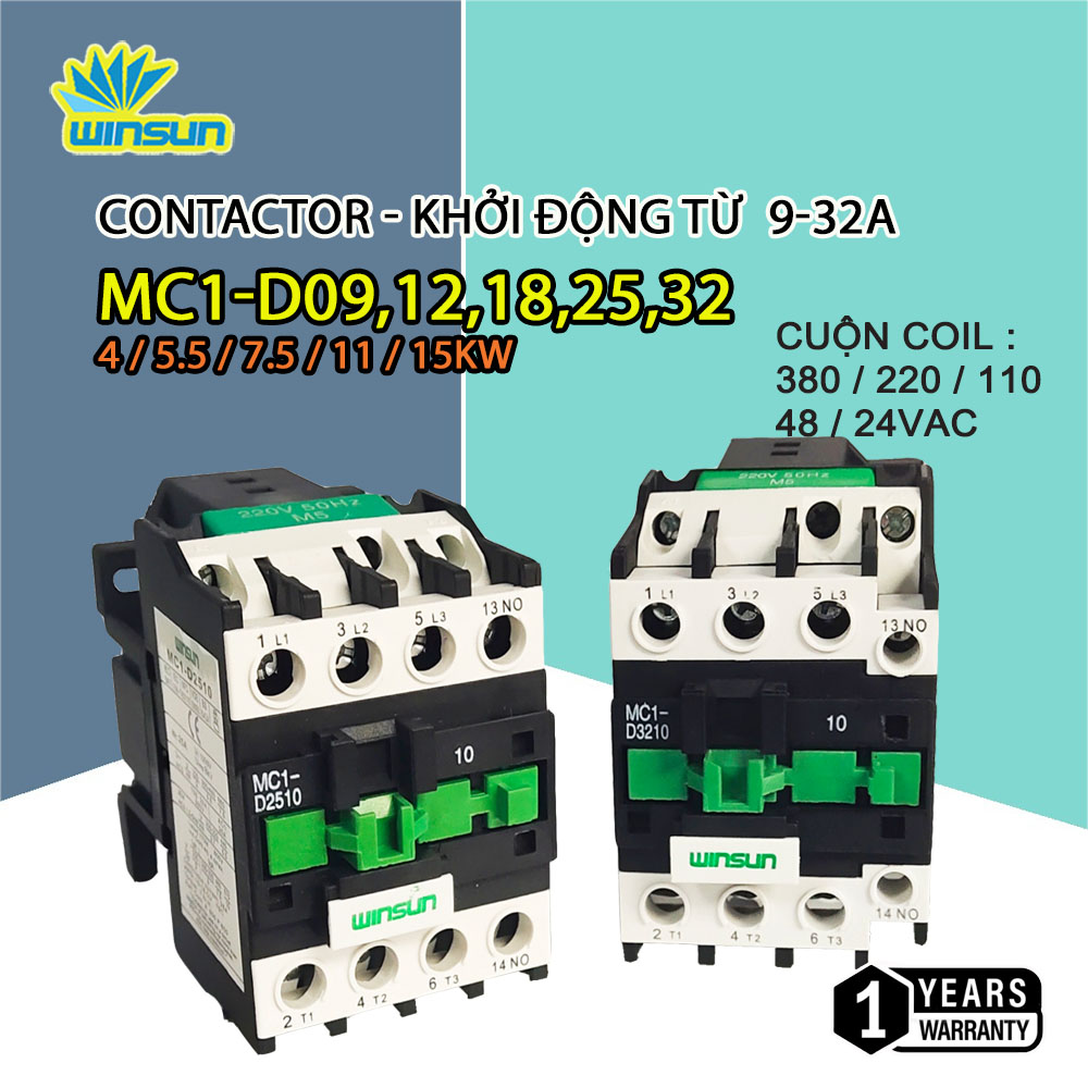 Contactor - Khởi Động Từ 9/12/18/25/32A (winsun)