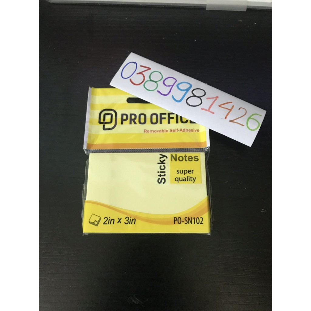 Giấy nhớ vàng 3x3in pro office(1 tập)