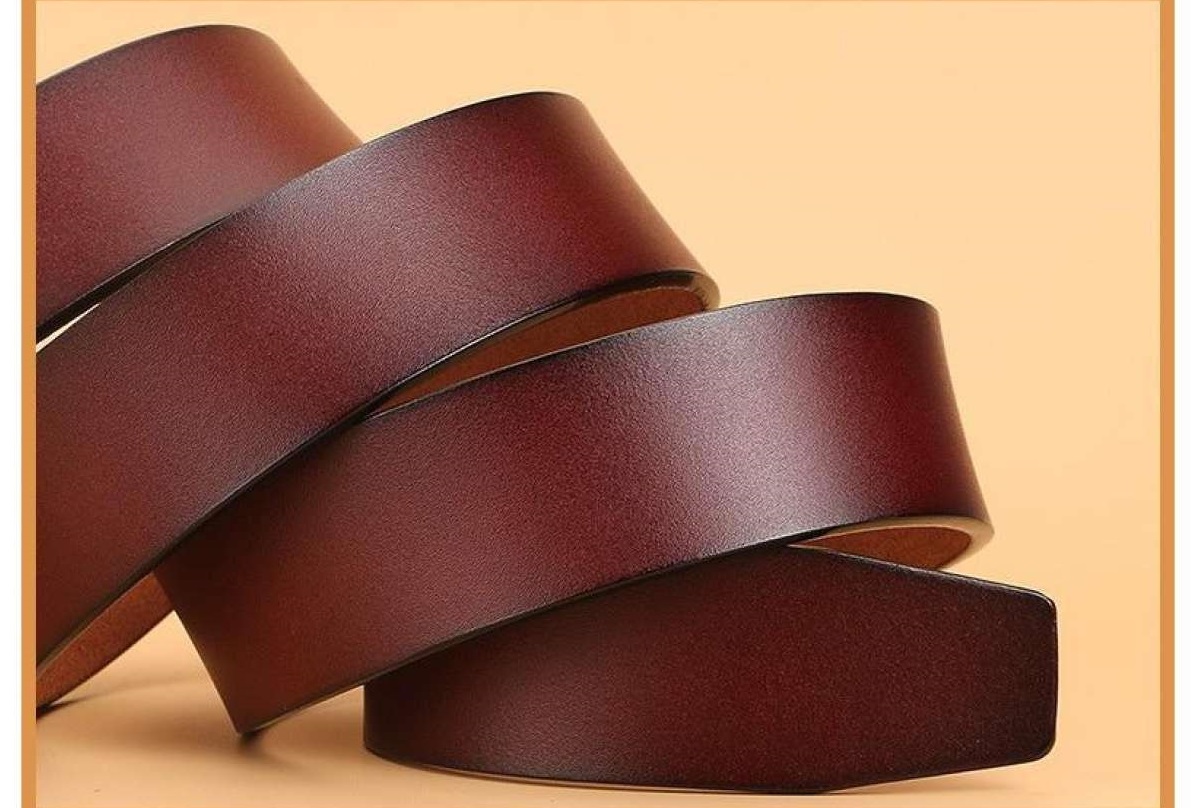 Thắt Lưng Dây Nịt Nam Da Bò  Cao Cấp - Khóa Kim(Nâu sẫm 2021)