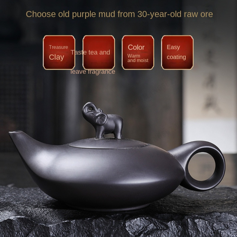 Modern and Practical Purple Clay Tea Brewing Pot  Ideal for Home Tea Brewing