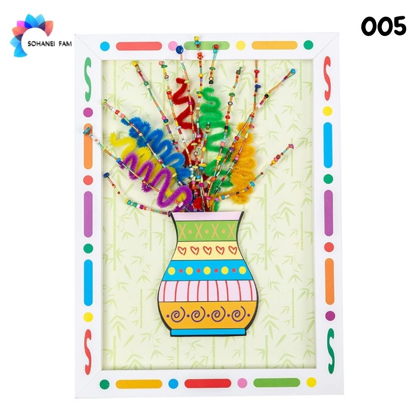 [ĐỒ CHƠI DIY] Tự Làm Khung Giấy Bình Cắm Hoa Handmade Cho Trẻ Em -SOHANEI FAM -Đồ Chơi Thủ Công Sáng Tạo, Quà Tặng Ngày Của Mẹ, Quà Tặng Thầy Cô, DIY Toys