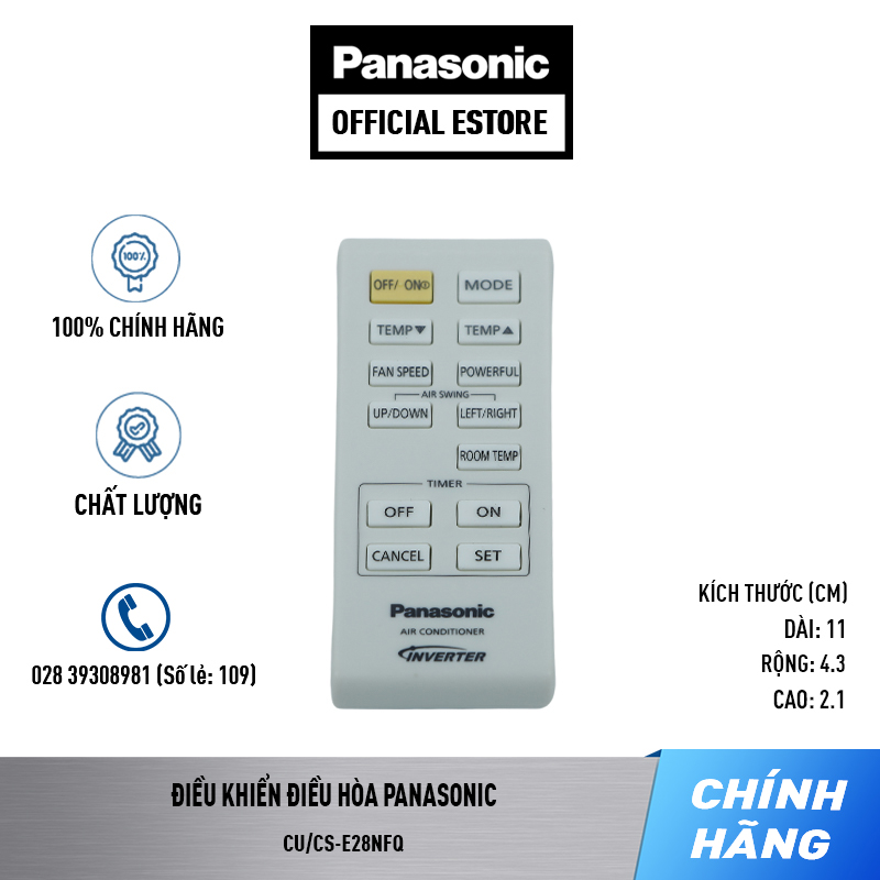 Điều khiển điều hòa Panasonic Model CS-E28NFQ - Remote Điều hòa Panasonic