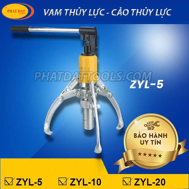 Cảo thủy lực 3 chấu 5 tấn-Vam thủy lực 5 tấn ZYL5