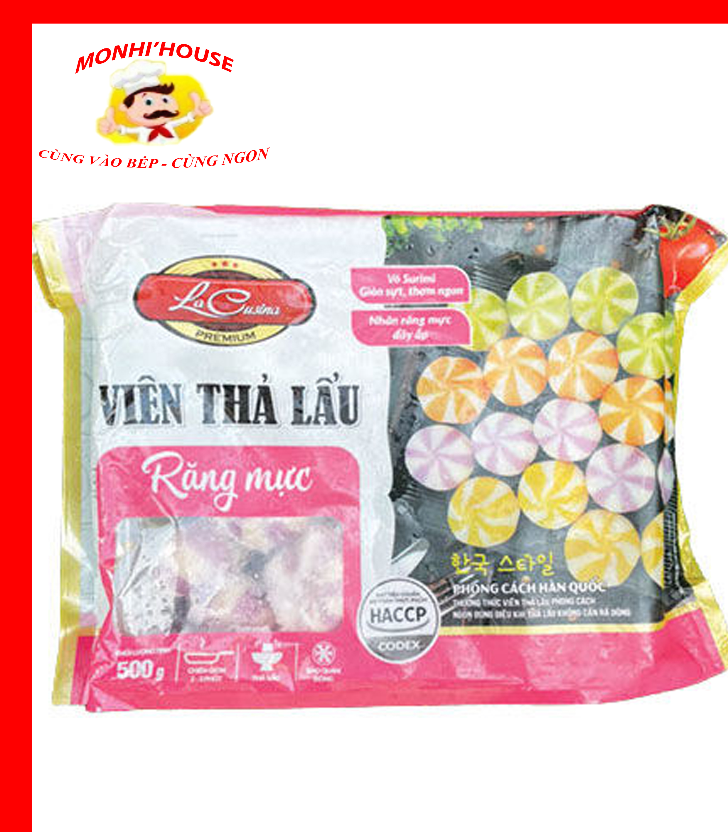 100g bánh bao răng mực Lacusina (màu tím)