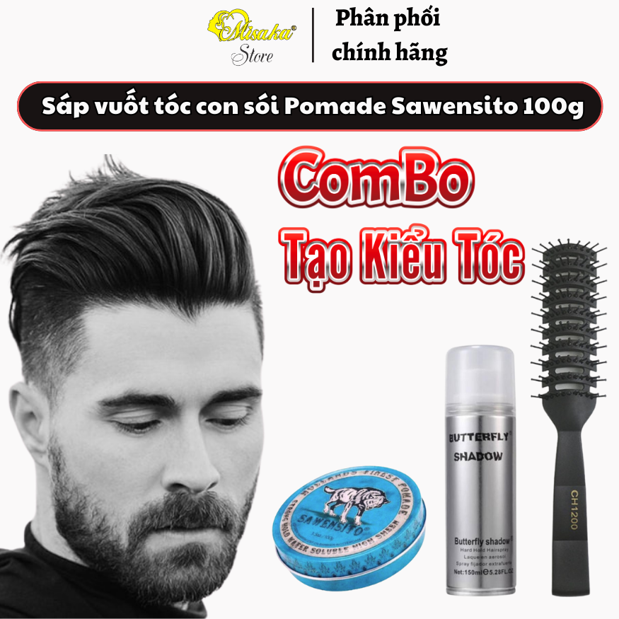 Sáp WAX vuốt tóc con sói Pomade Sawensito - 100g