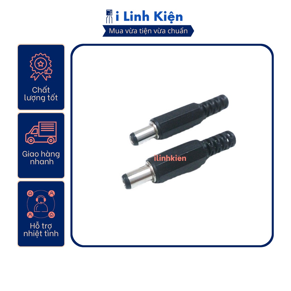 Jack nguồn DC đực 3.5x1.3mm loại tốt