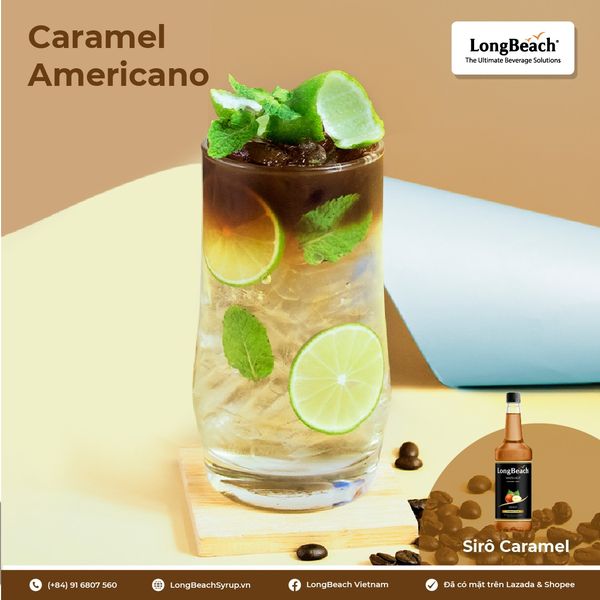LONGBEACH CARAMEL FLAVOURED SYRUP 740 ML.