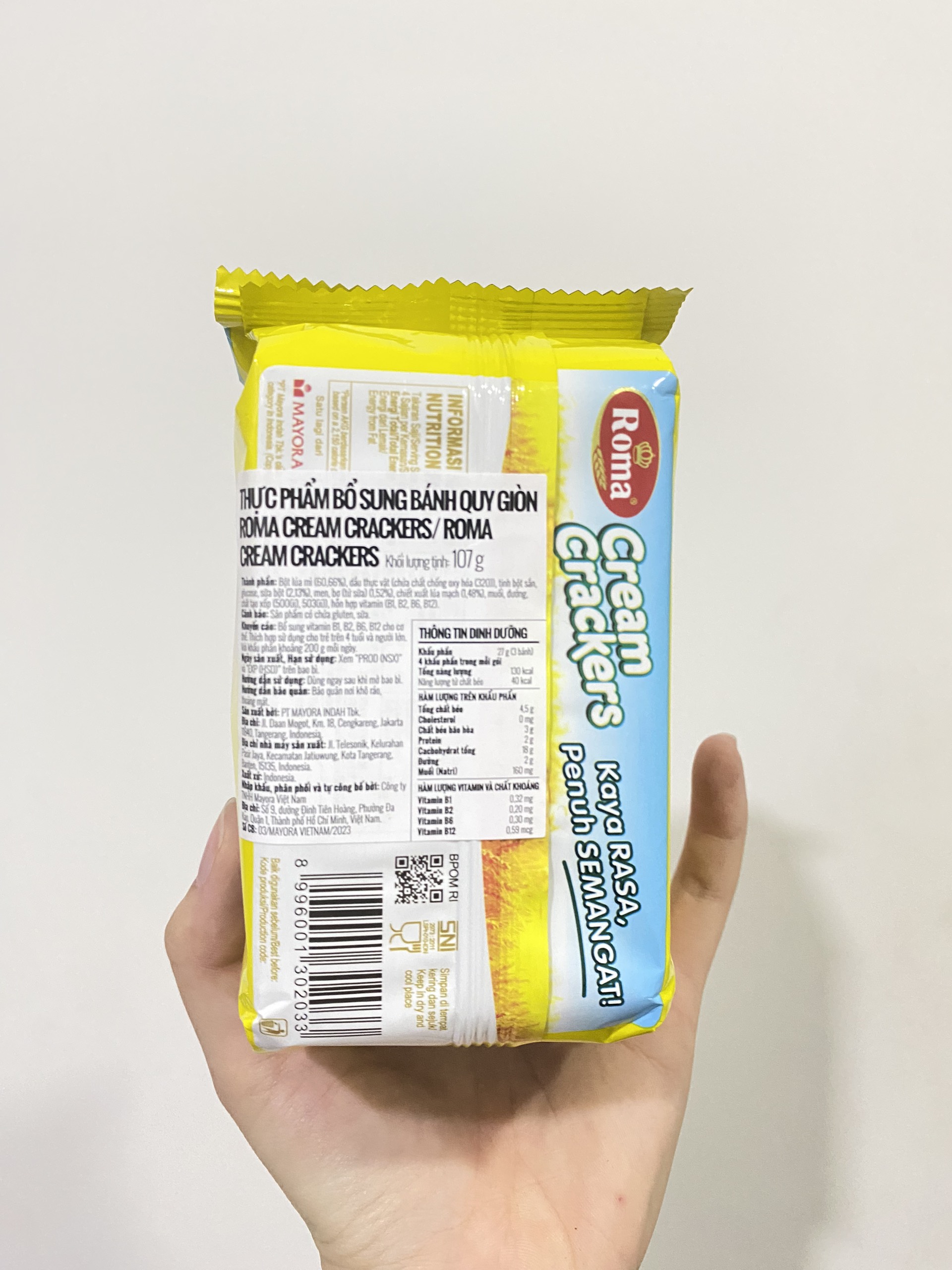 Bánh Quy Giòn lạt Roma Malkist Crackers (Gói 107g)