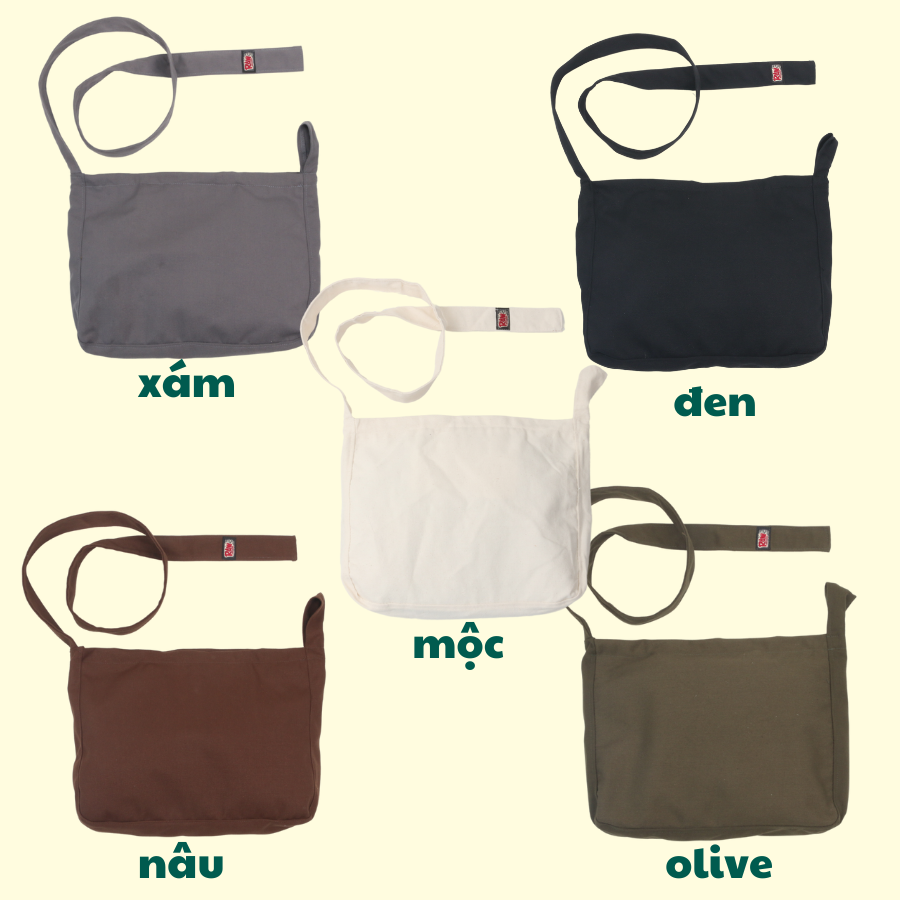 Túi đeo chéo Knot vải canvas nhiều màu sắc basic Arrowshop