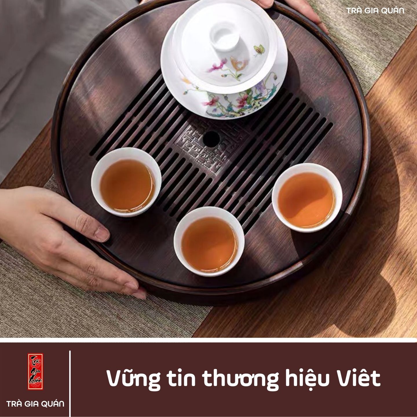 Khay Trà Tre Cao Cấp Tròn KT 09