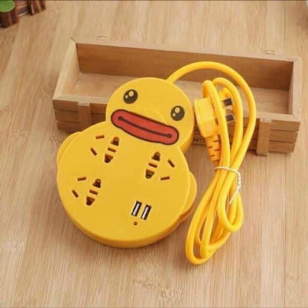 Ổ cắm điện hình con vịt màu vàng