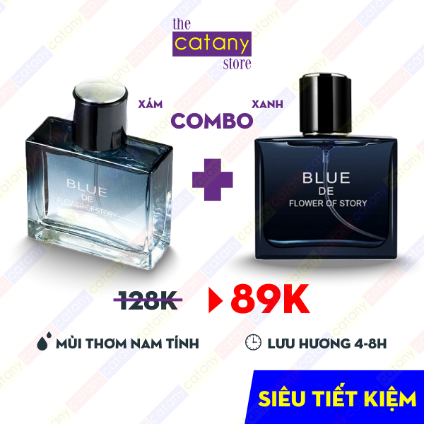 COMBO 2 CHAI NƯỚC HOA NAM BLUE DE FLOWER OF STORY 50ML THANH LỊCH ĐẲNG CẤP nhập khẩu