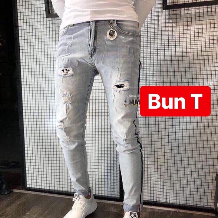 QUẦN BAGGY JEAN NAM CHẤT BÒ TRẮNG XANH HÀN QUỐC VINCOM PLAZA TT-1993 TRANG BUN FASHION